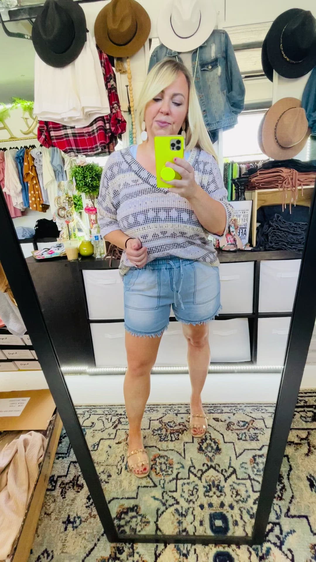 JACQUARD PRINT SHORT SLEEVE