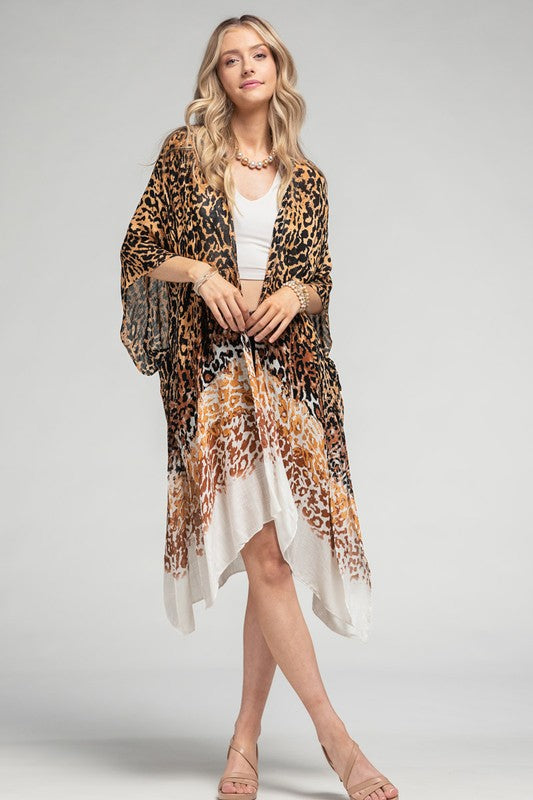 LEOPARD OMBER KIMONO