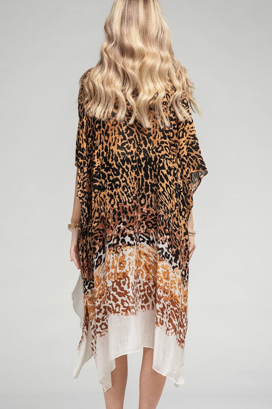 LEOPARD OMBER KIMONO