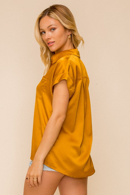 SATIN DOLCE BUTTON DOWN
