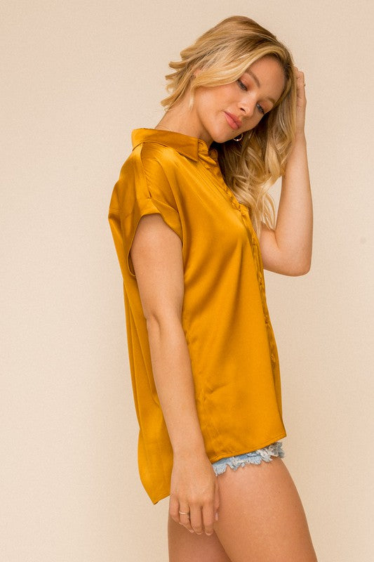 SATIN DOLCE BUTTON DOWN