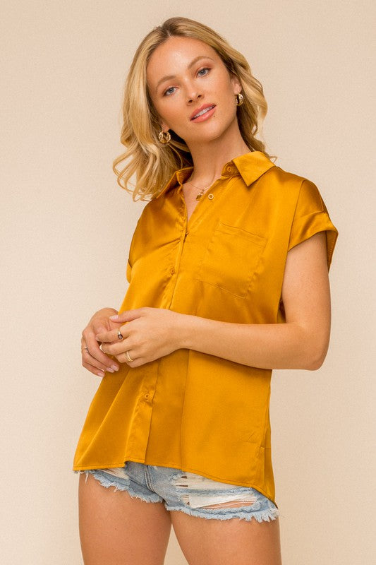 SATIN DOLCE BUTTON DOWN