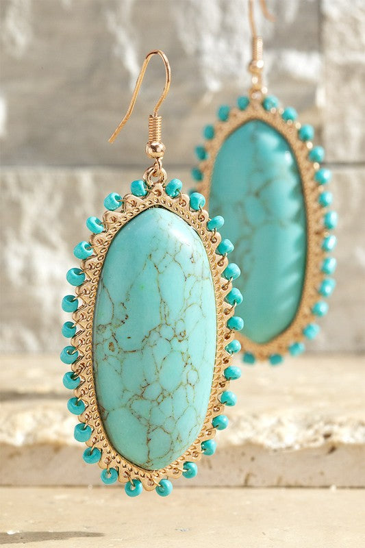 TURQUOISE STONE EARRINGS