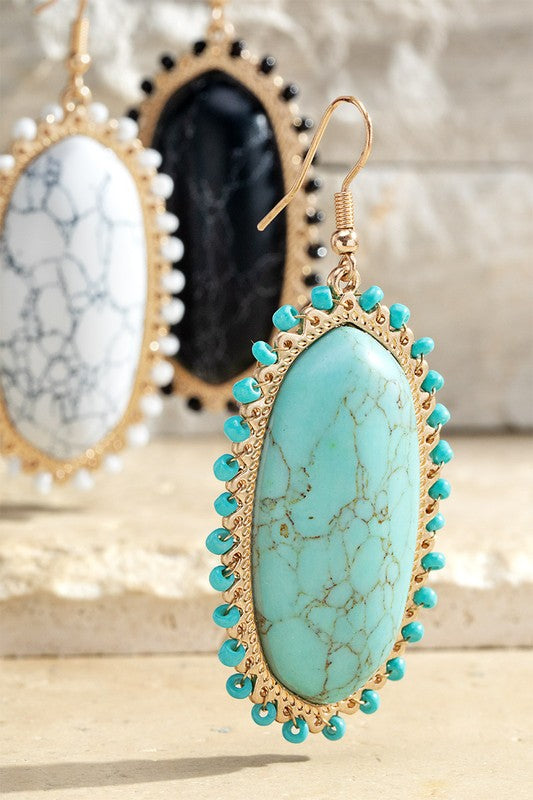 TURQUOISE STONE EARRINGS