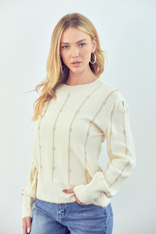 VERTICAL STRIPE SWEATER