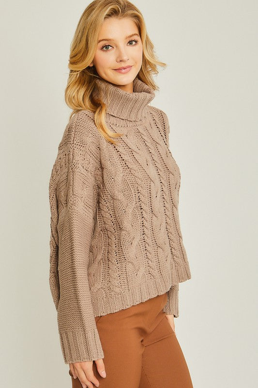 CABLE KNIT SWEATER