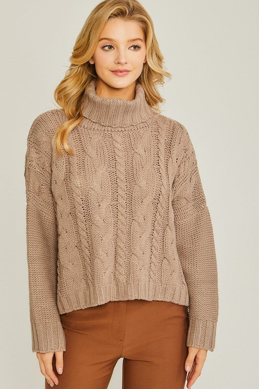 CABLE KNIT SWEATER