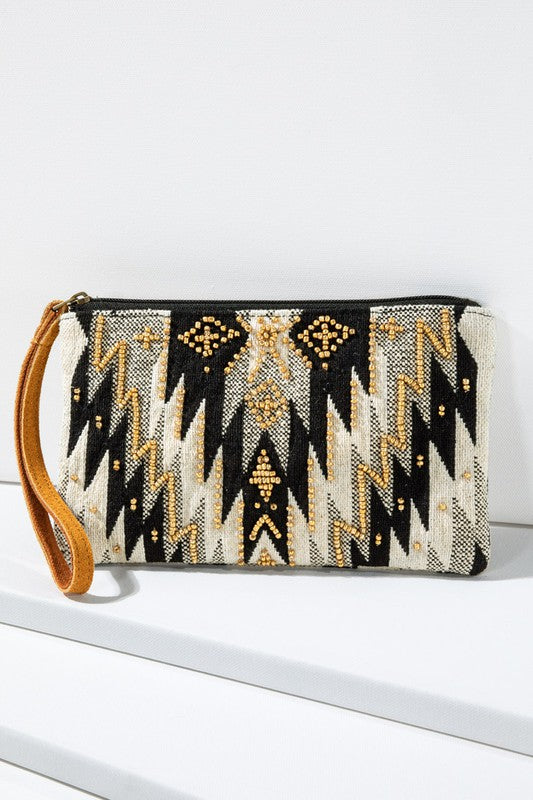 ZIG ZAG BEADED CLUTCH