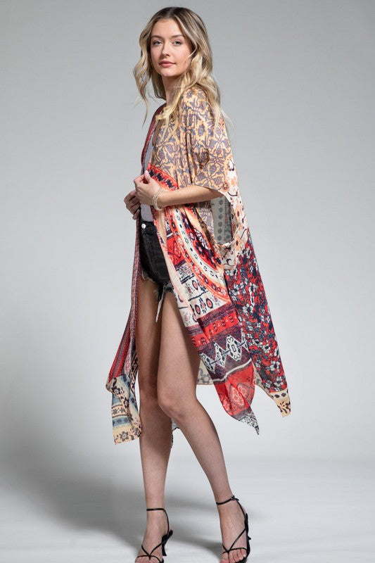 MOROCCAN FLORAL KIMONO