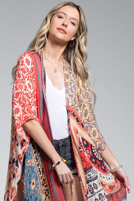 MOROCCAN FLORAL KIMONO