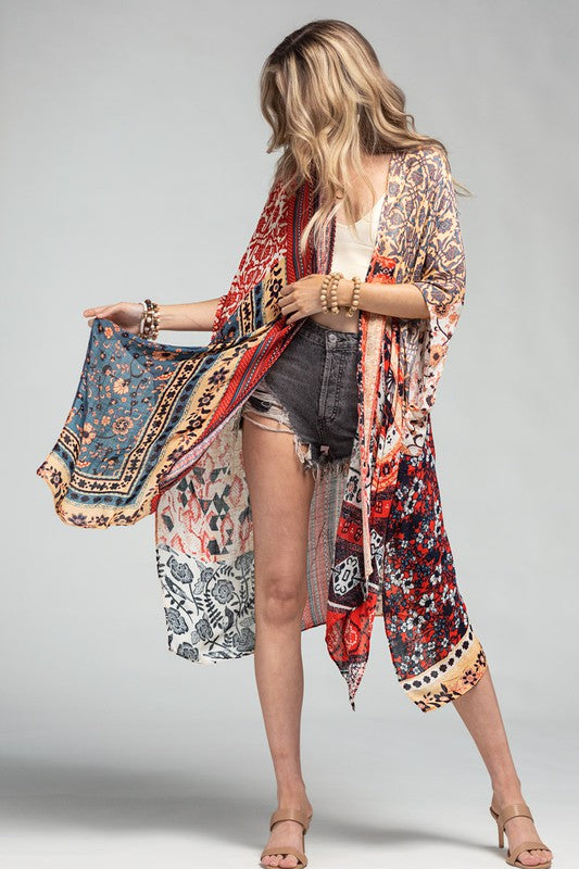 MOROCCAN FLORAL KIMONO