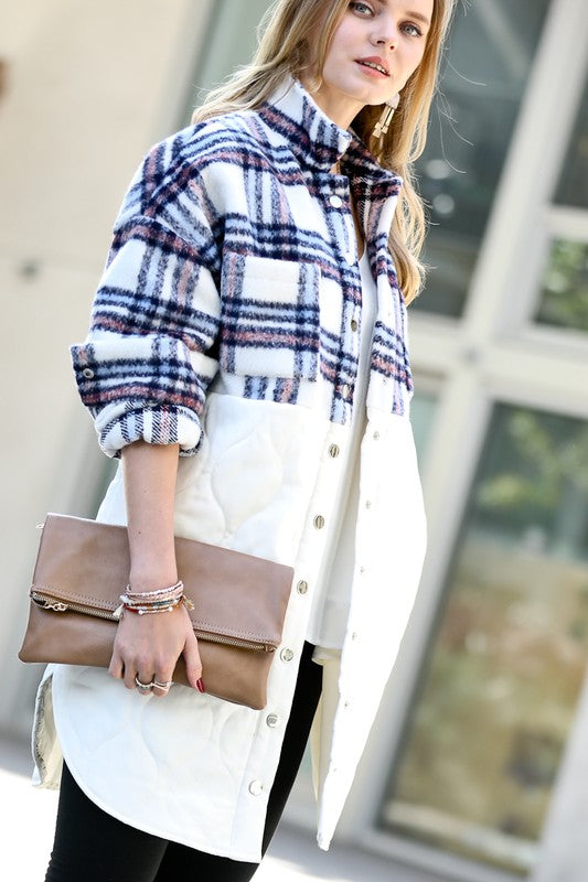 PLAID PUFFER JACKET