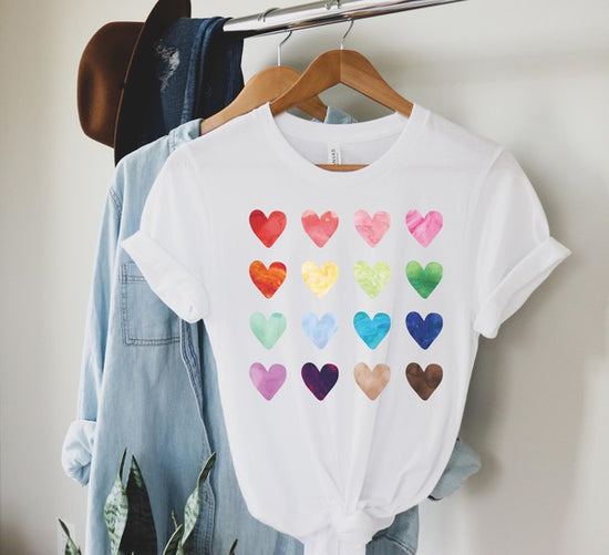 WATERCOLOR HEART TEE