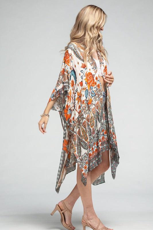 ALABASTER DOBBY JACQUARD KIMONO