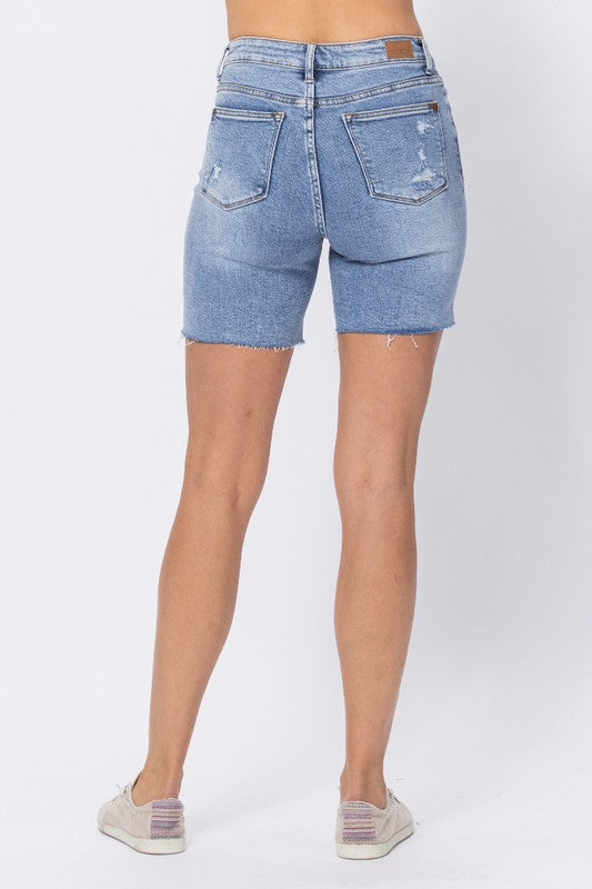 PATCH DENIM JUDY BLUES SHORTS