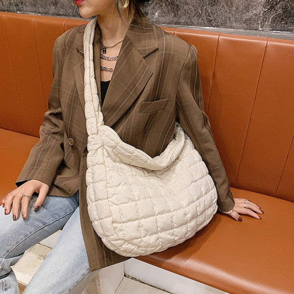 THE PICK YOUR COLOR QUILTED PUFFER BAG