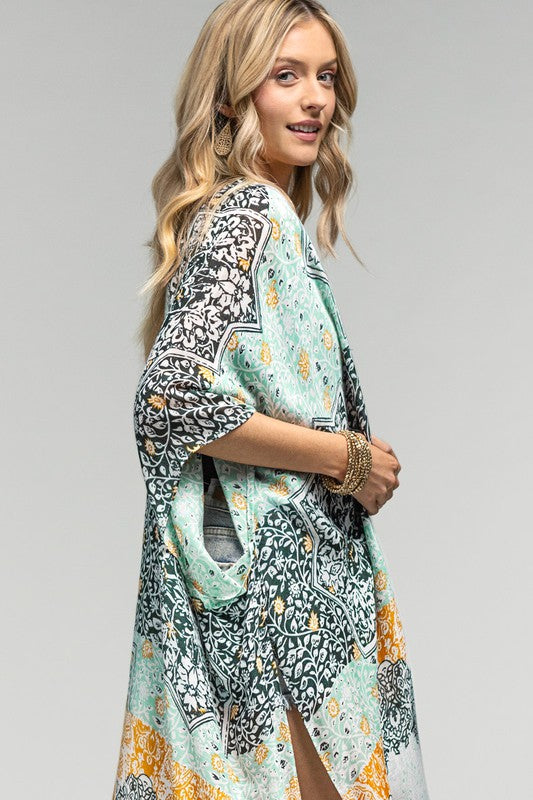 PAISLEY & DAMASK KIMONO