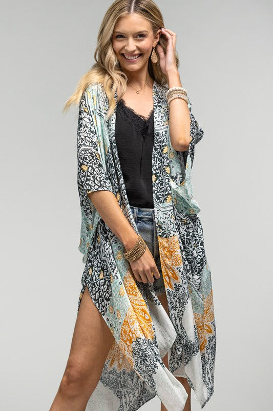 PAISLEY & DAMASK KIMONO