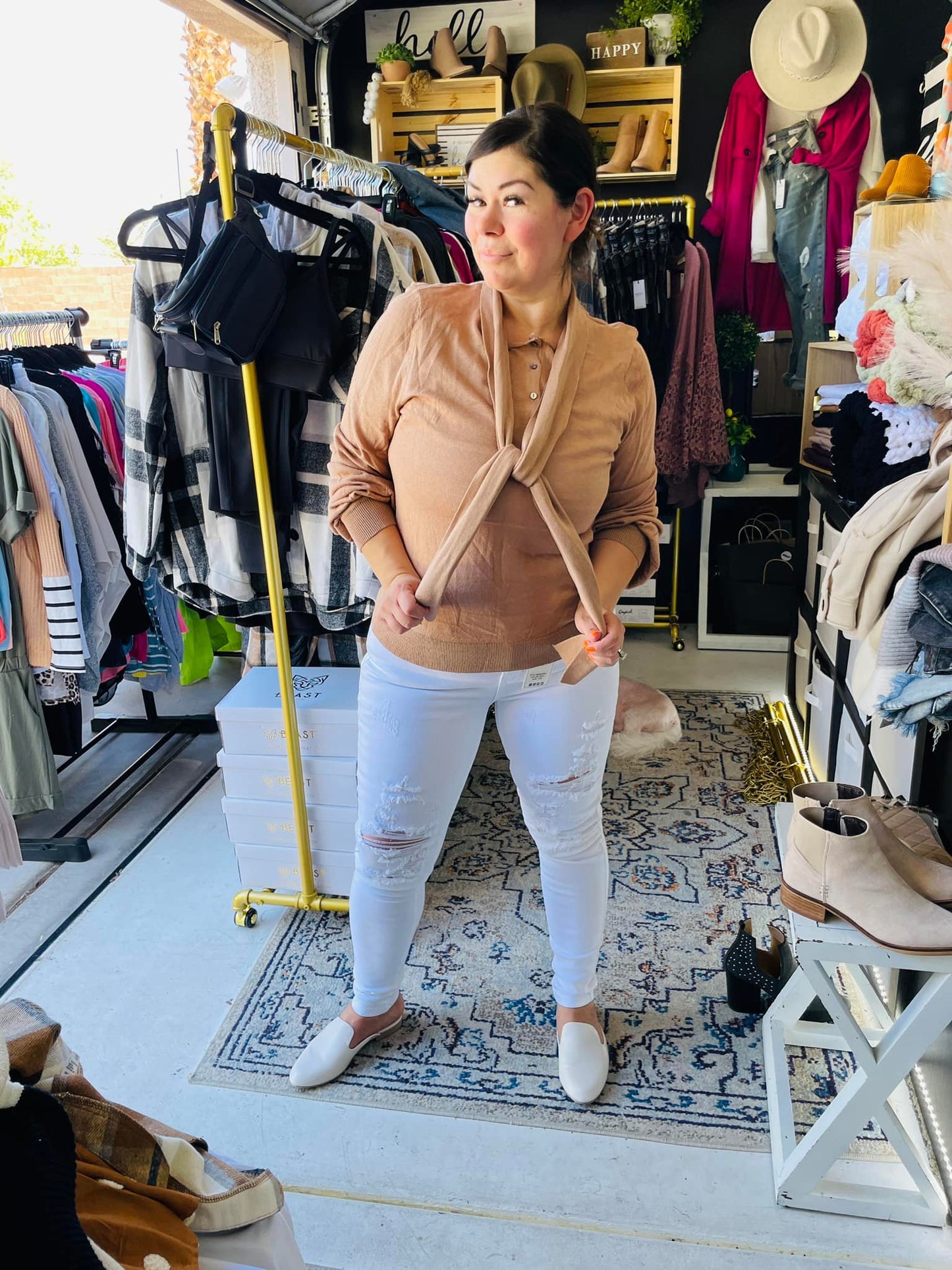 TIE SWEATER TOP