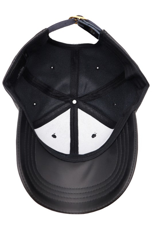 LEATHER BASEBALL CAP - NEW COLORS ADDED