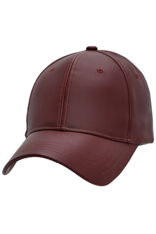 LEATHER BASEBALL CAP - NEW COLORS ADDED