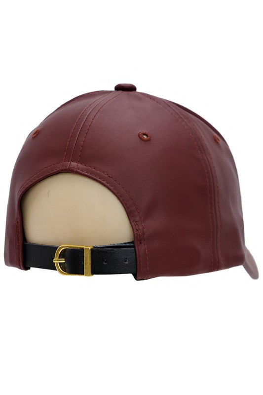 LEATHER BASEBALL CAP - NEW COLORS ADDED