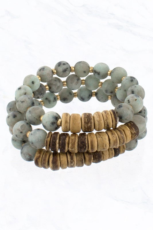 STONE TRIPLE BRACELET