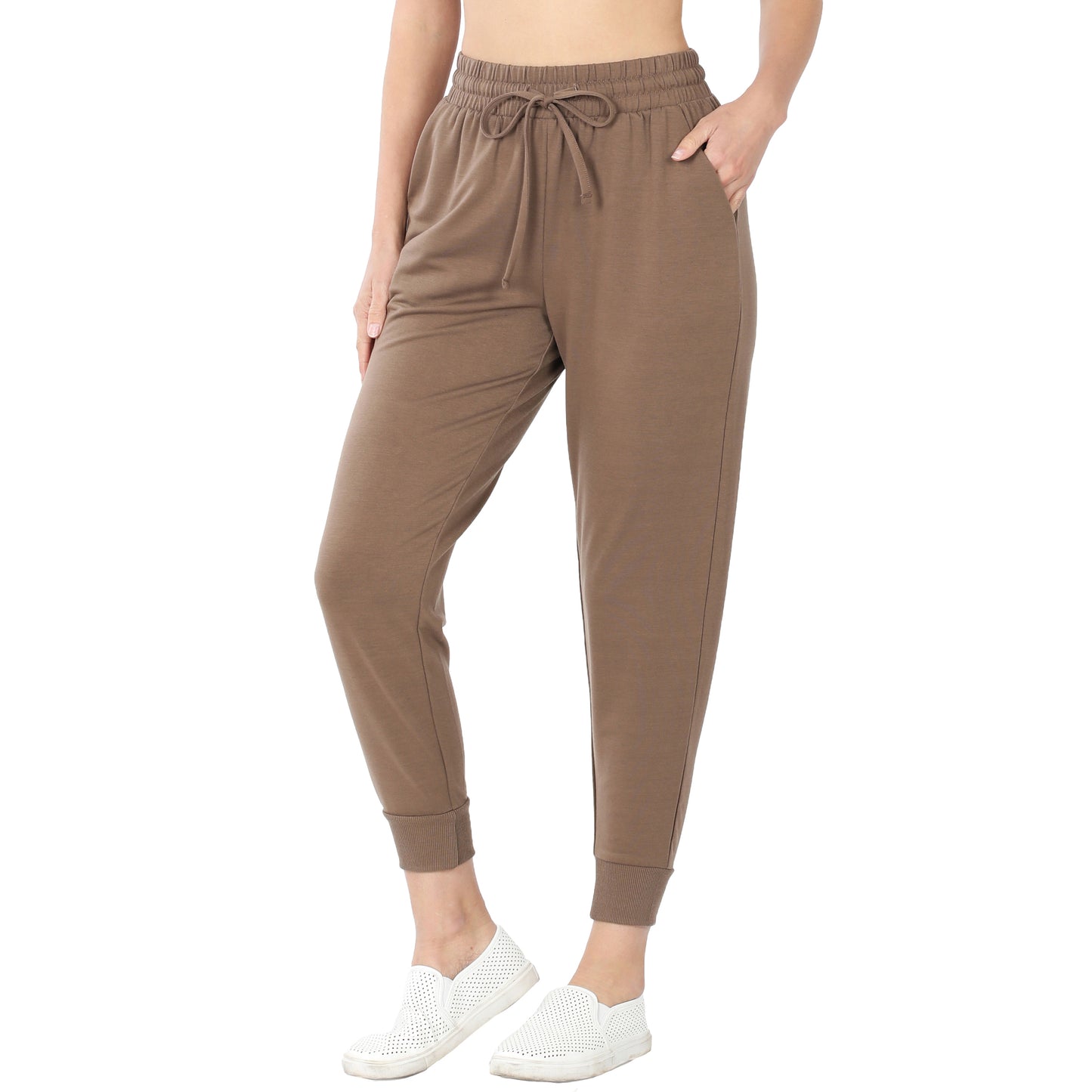 THE FRENCH TERRY JOGGER - COCOA