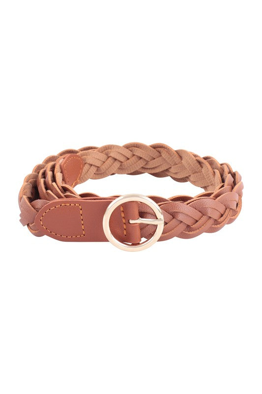 BRAIDED LEATHER BELT IN 3 COLORS