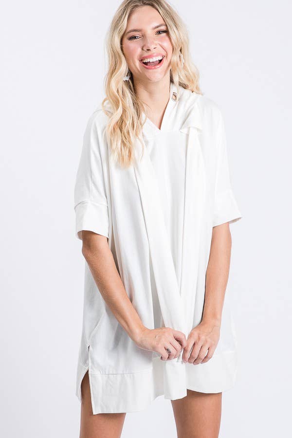 EYELET HOODIE