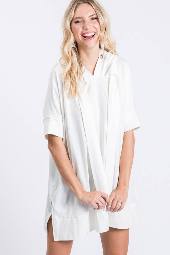 EYELET HOODIE