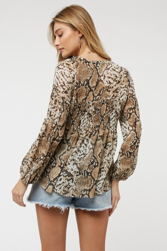 WILD SNAKE PYTHON BLOUSE