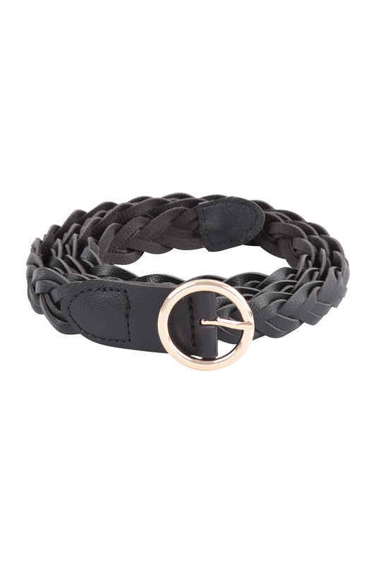 BRAIDED LEATHER BELT IN 3 COLORS