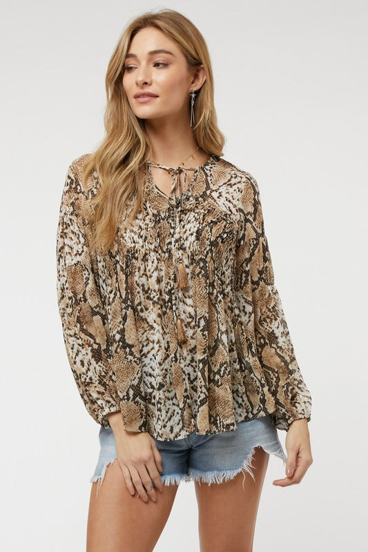 WILD SNAKE PYTHON BLOUSE