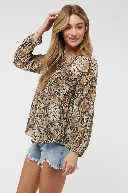 WILD SNAKE PYTHON BLOUSE