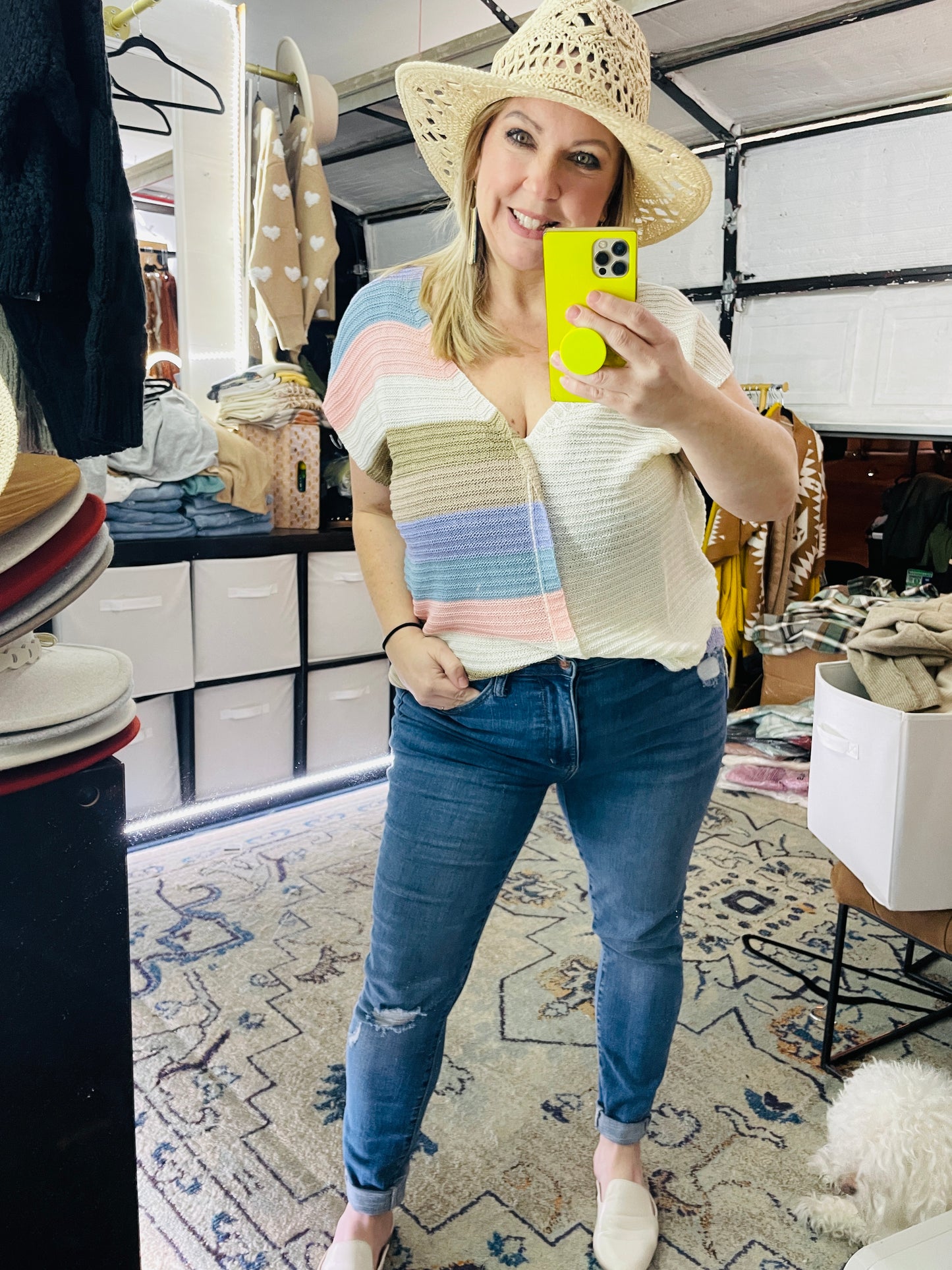 STRIPE SWEATER TOP