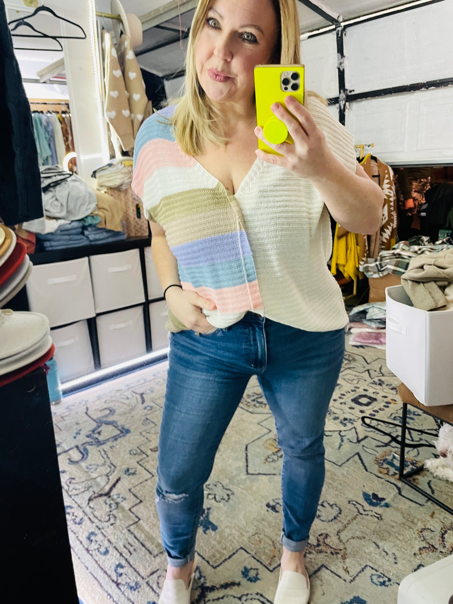 STRIPE SWEATER TOP
