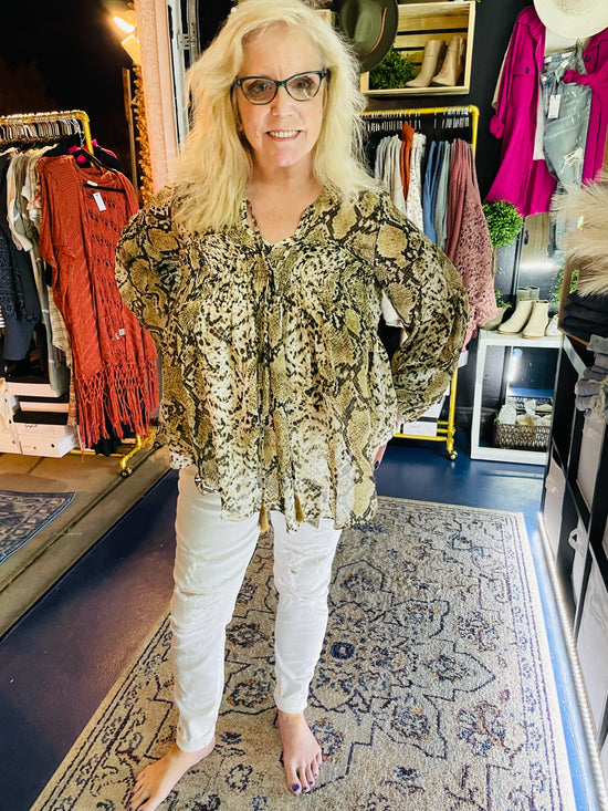 WILD SNAKE PYTHON BLOUSE