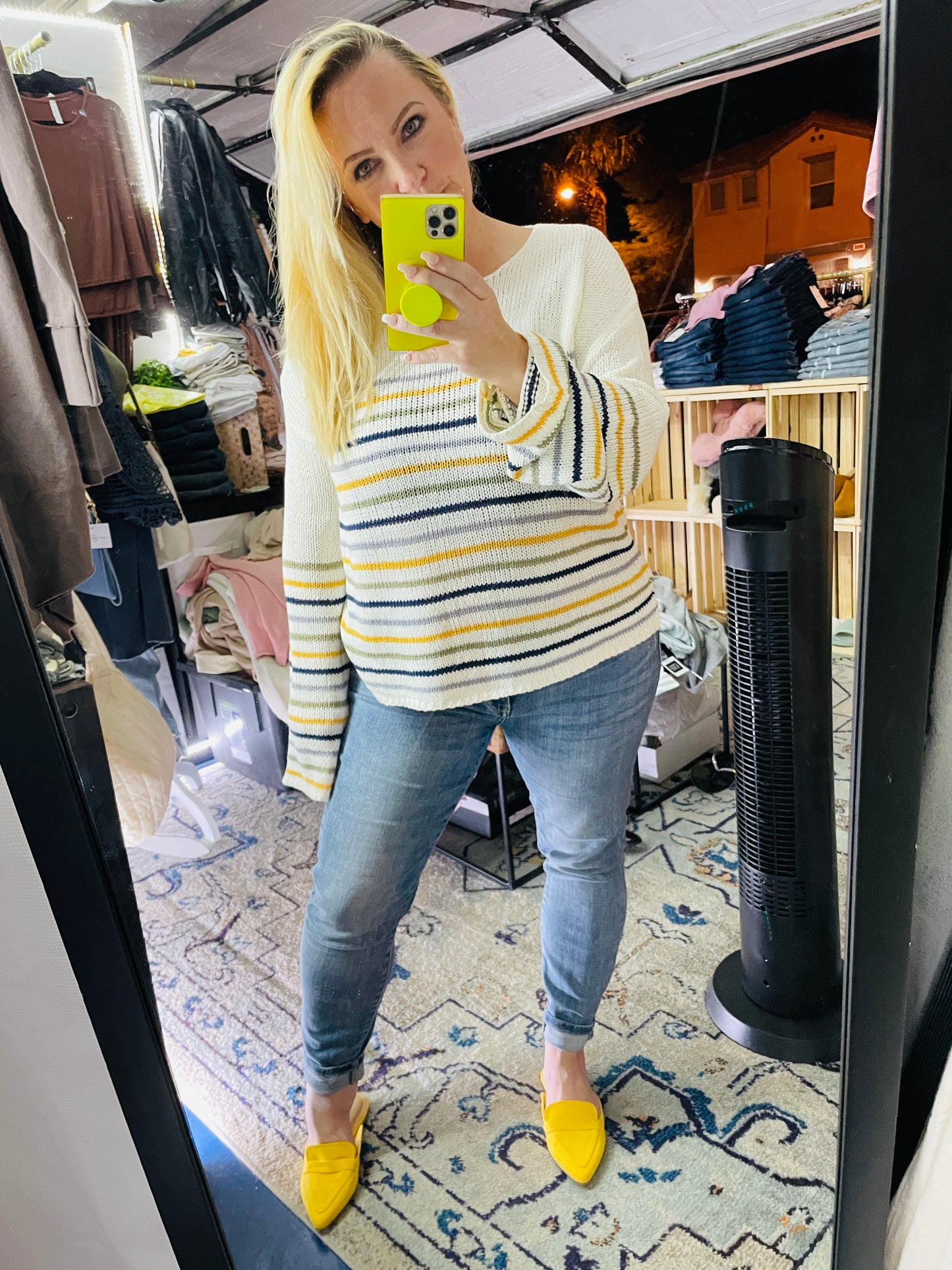 THE MULTI COLOR STRIPE SWEATER